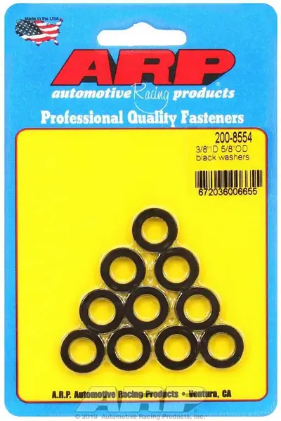 ARP Auto Racing Black Washers - 3/8 ID x 5/8 OD (10)
