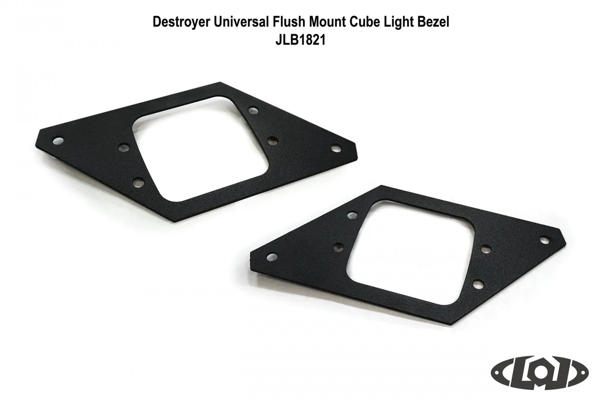 LOD Destroyer Rear Light Bezel Options, Rigid D-Series Flush Mount lights Black Powder Coated - JL product image