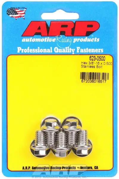 ARP Auto Racing S/S Bolt Kit - 6pt. (5) 3/8-16 x .500