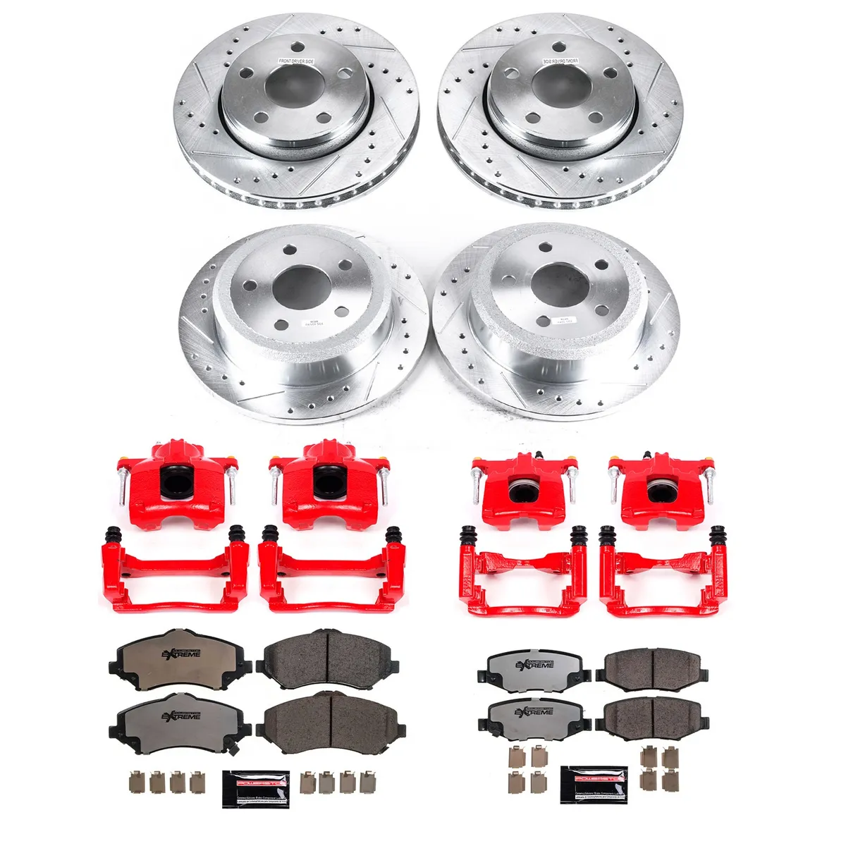 Z36 Truck/Tow Upgrade Kit: Drilled/Slotted Rotors; Carbon-Fiber Ceramic Pads; Powder Coated Calipers product image
