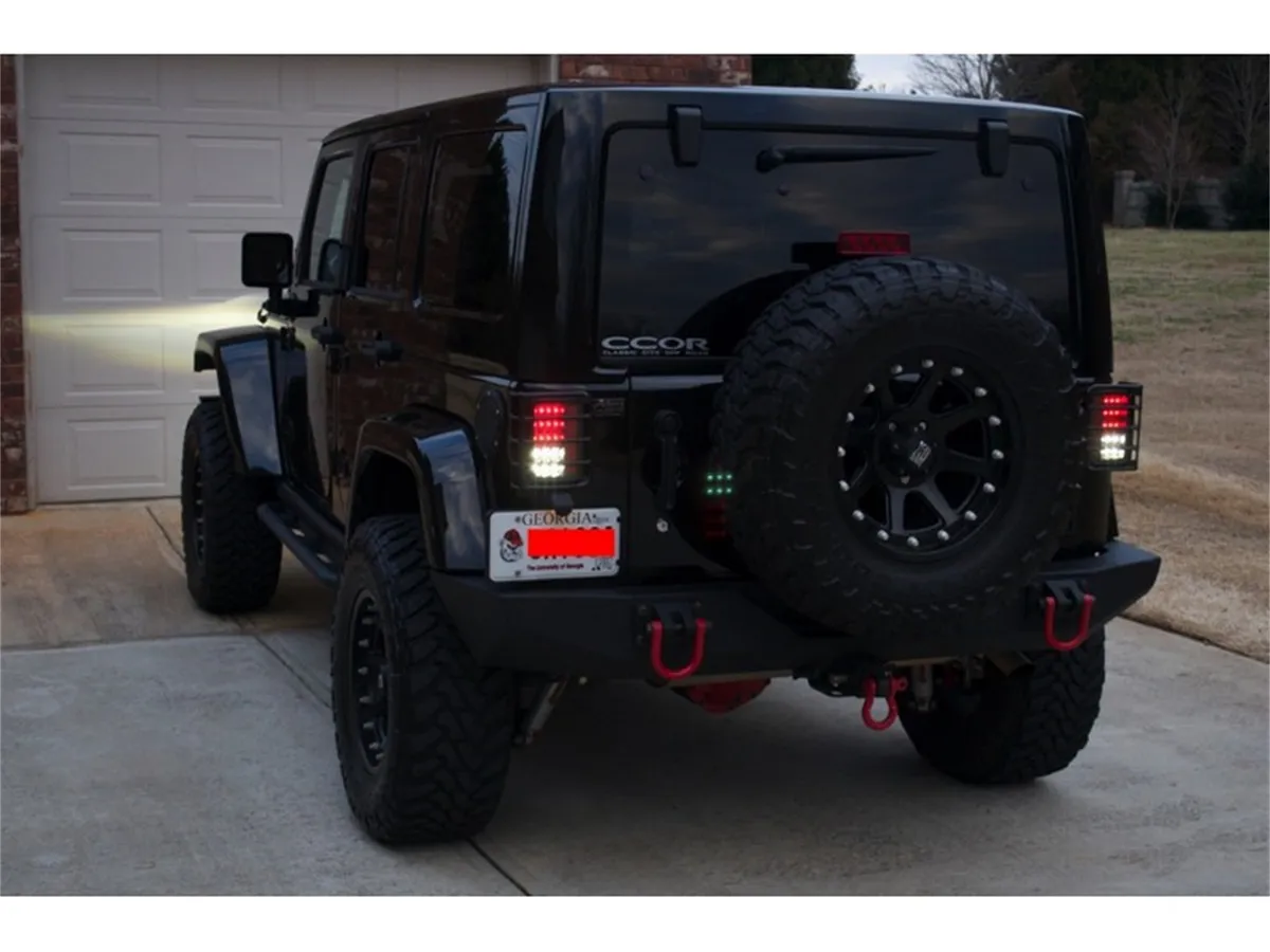 Spyder Jeep Wrangler JK JKU 07-18 LED Tail Lights - Black product image