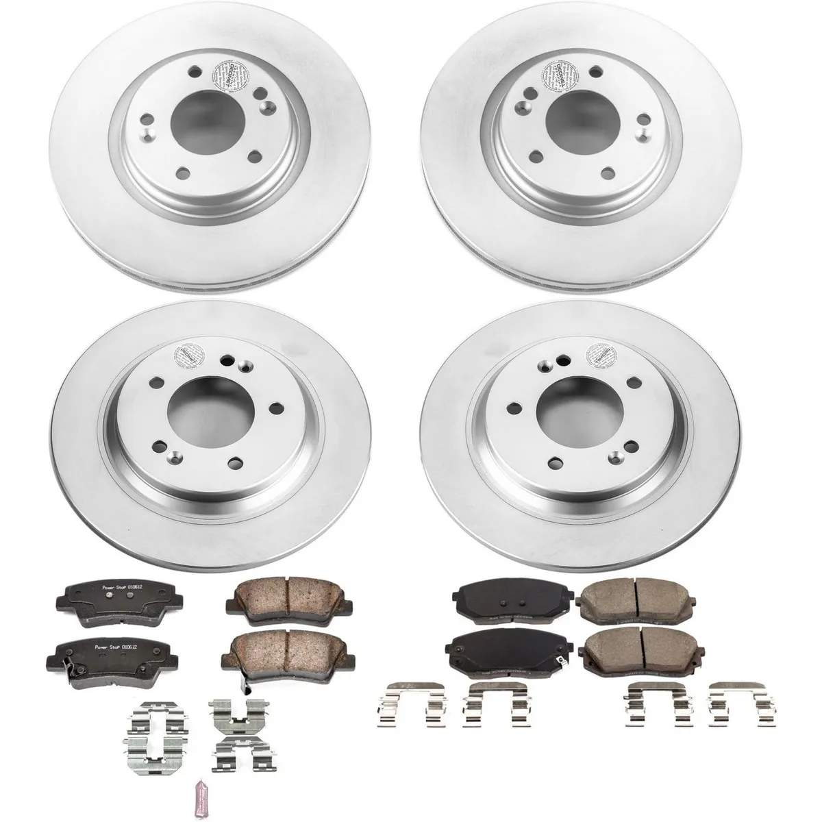 Z17 Geomet Coated Rotor Kit: Genuine Geomet Fully Coated Rotors; Ceramic Pads W/Hardware product image