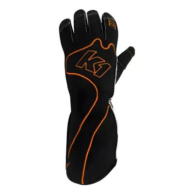K1 RaceGear Gloves Karting RS1 Adult Large Black/Orange