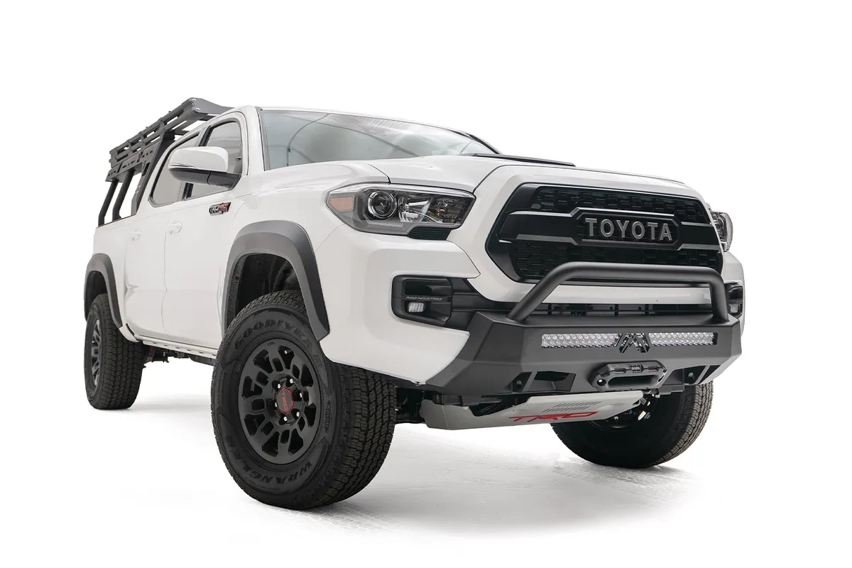 16c Tacoma Winch Mount Low Prerunner Guard Matte Black(Sensors Must be Inside Grille Emblem) product image