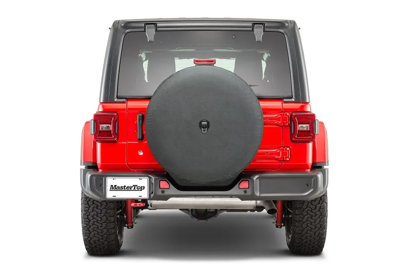 Jeep Wrangler JL Spare Tire Cover For 18-Pres Wrangler JL 32 inch 245/75R17 and 255/70R18 Black MasterTop product image
