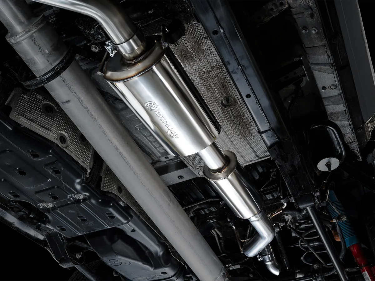 AWE 0FG Exhaust for 4th Gen Toyota Tacoma - Dual Chrome Silver Tips product image