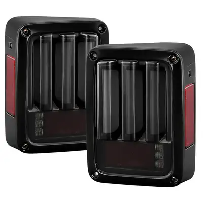 Spyder Auto Jeep Wrangler (JK JKU) 07-18 Version 2 Light Bar Sequential Turn Signal LED Tail Lights - Black Smoke - 2007 / Jeep / Wrangler