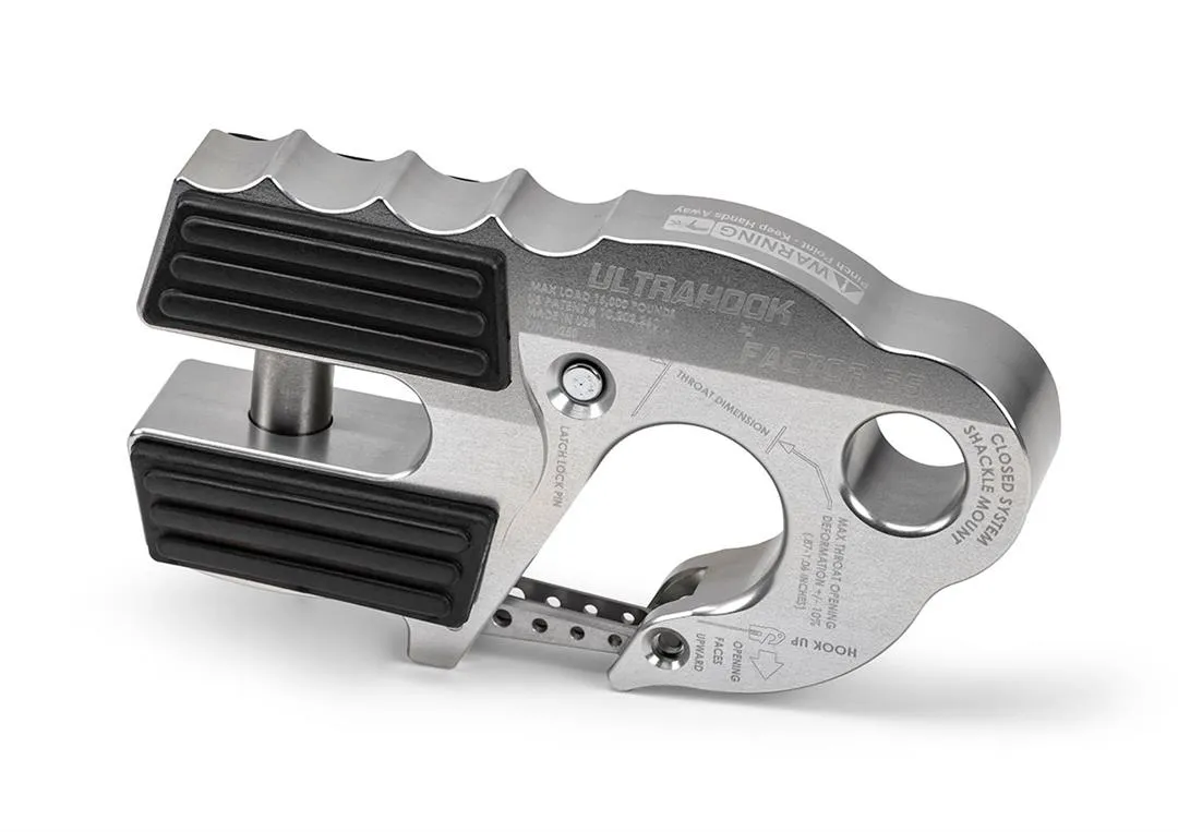 Factor 55 00250-05 Ultrahook Winch Hook With Shackle Mount -- Silver product image