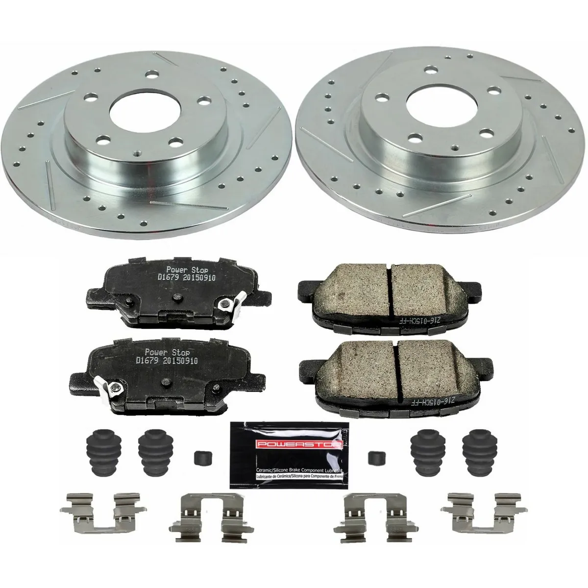 Z23 Evolution Sport Upgrade Kit: Drilled/Slotted Rotors; Carbon-Fiber Ceramic Pads W/Hardware product image