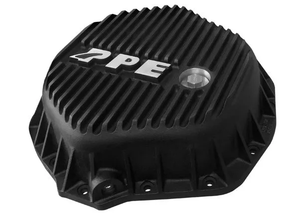 Heavy Duty Aluminum Rear Differential Cover GM/Dodge 2500HD/3500HD Black PPE Diesel product image