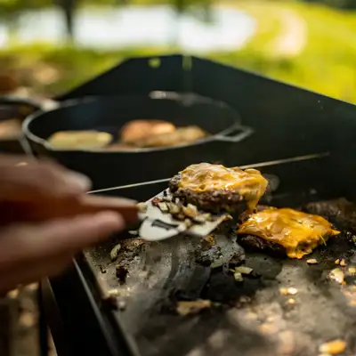 Bayou Classic Double Steel Griddle With Grease Tray