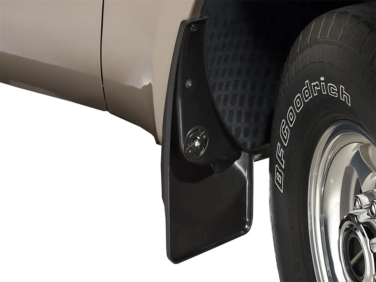 2000 - 2005 Ford Excursion Black No Drill MudFlaps without Flares / 1999 - 2007 Ford F-Series Super Duty Black No Drill MudFlaps without Flares product image