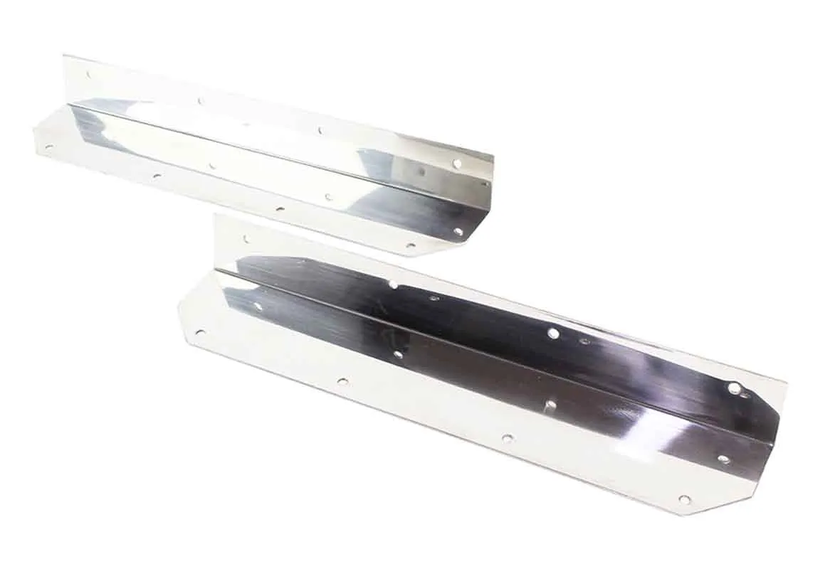 Jeep YJ Step Cover Inlay Pair 87-95 Wrangler TJ Polished Silver Kentrol product image