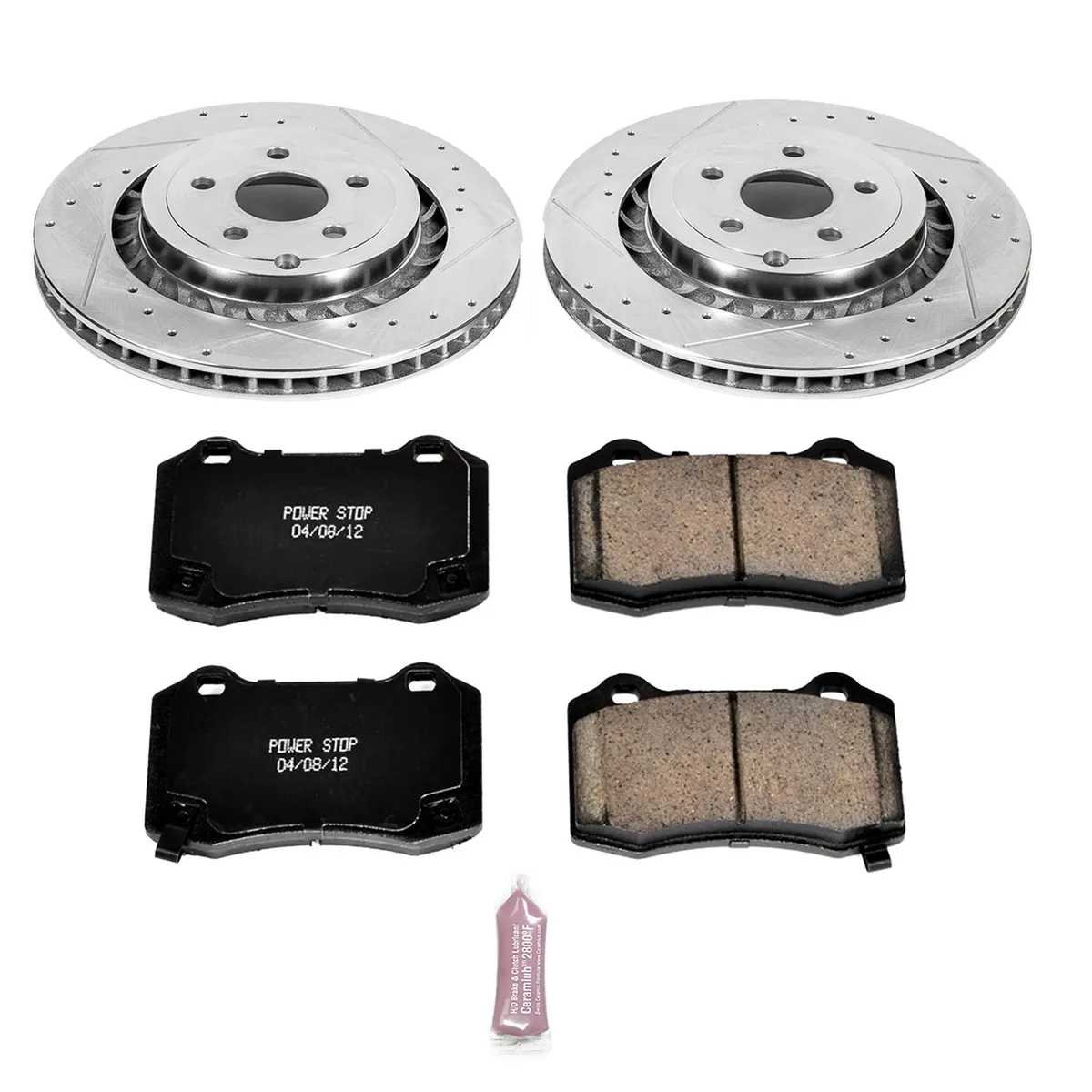Z23 Evolution Sport Upgrade Kit: Drilled/Slotted Rotors; Carbon-Fiber Ceramic Pads W/Hardware product image
