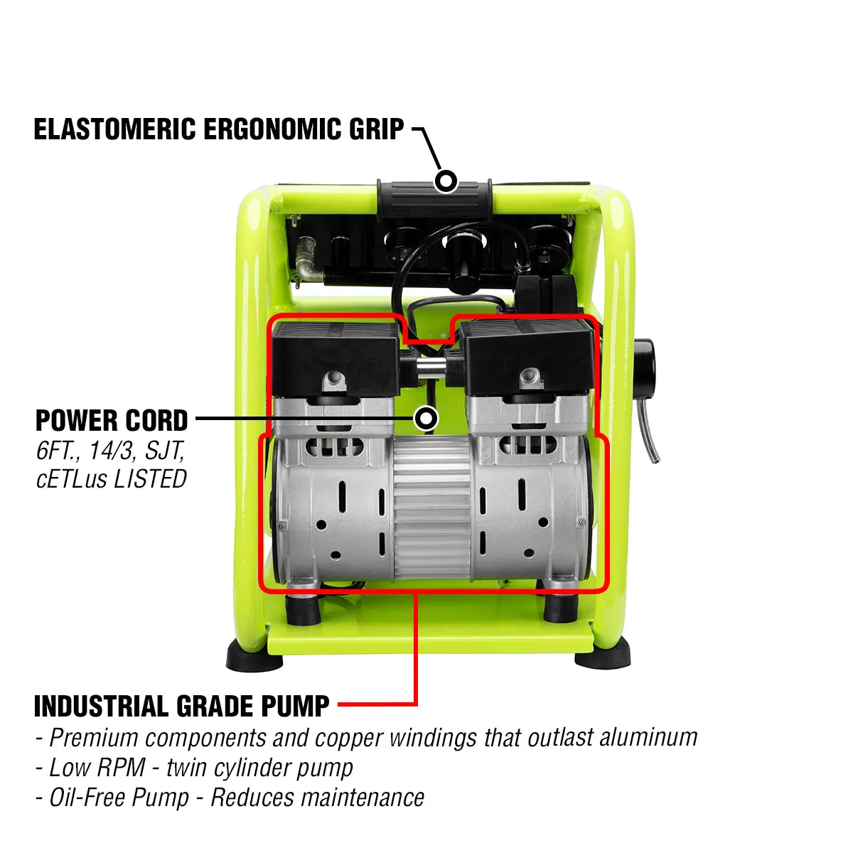 Portable Air Compressor 2 HP 115v 20 Gal product image