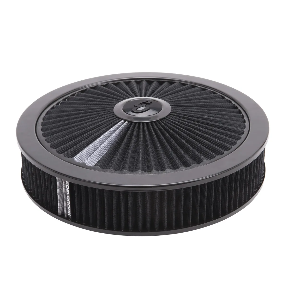 Edelbrock 43662 Pro-Flo Black Round 14 Air Cleaner with 3 Pro-Flo Element (Black) product image