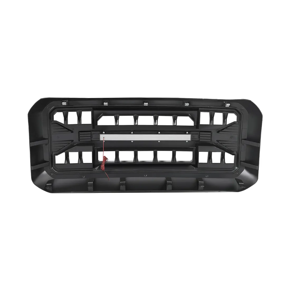 Armor Grille W/ Off-Road Lights - Glossy Black For 2011-2016 Ford F250/ 350/ 450/ 550 Super Duty product image