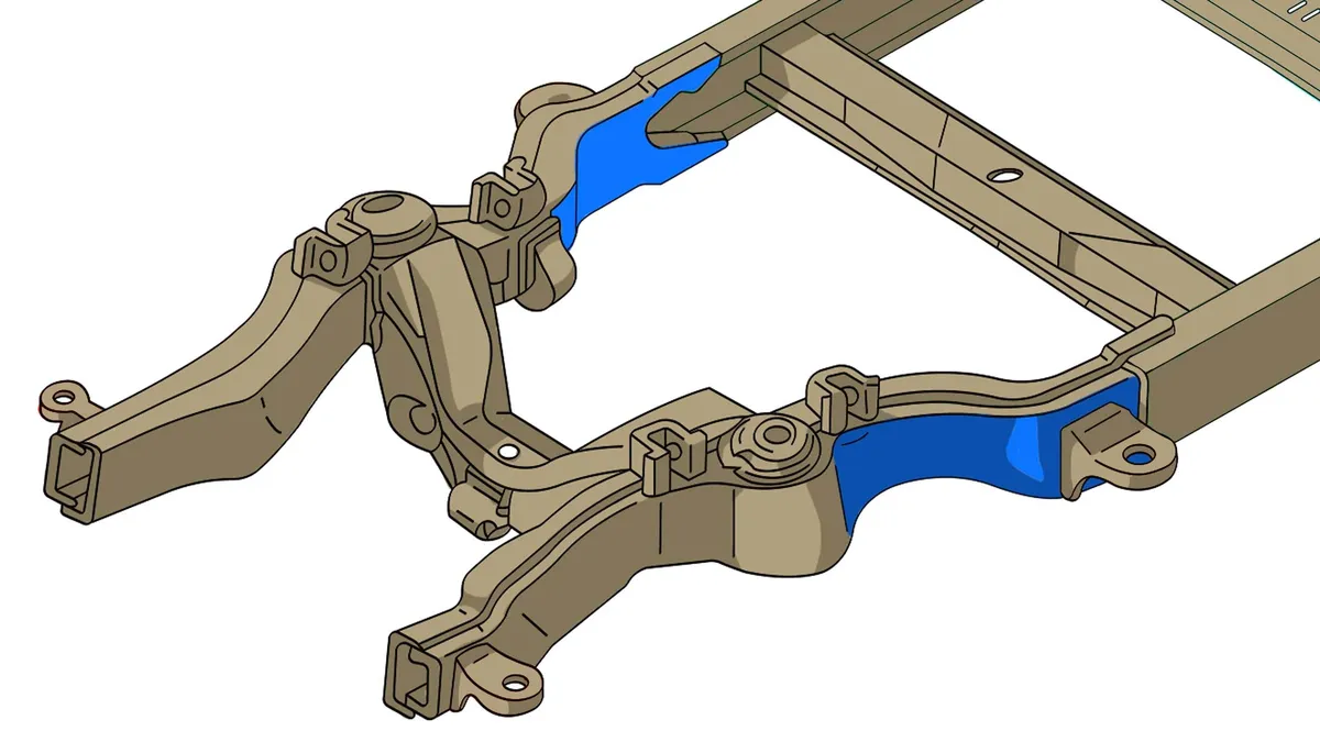 Front Frame Repair Kit For 88-98 Chevy/GMC K1500/2500 Ext Cab Driver Side Rust Buster Frameworks product image