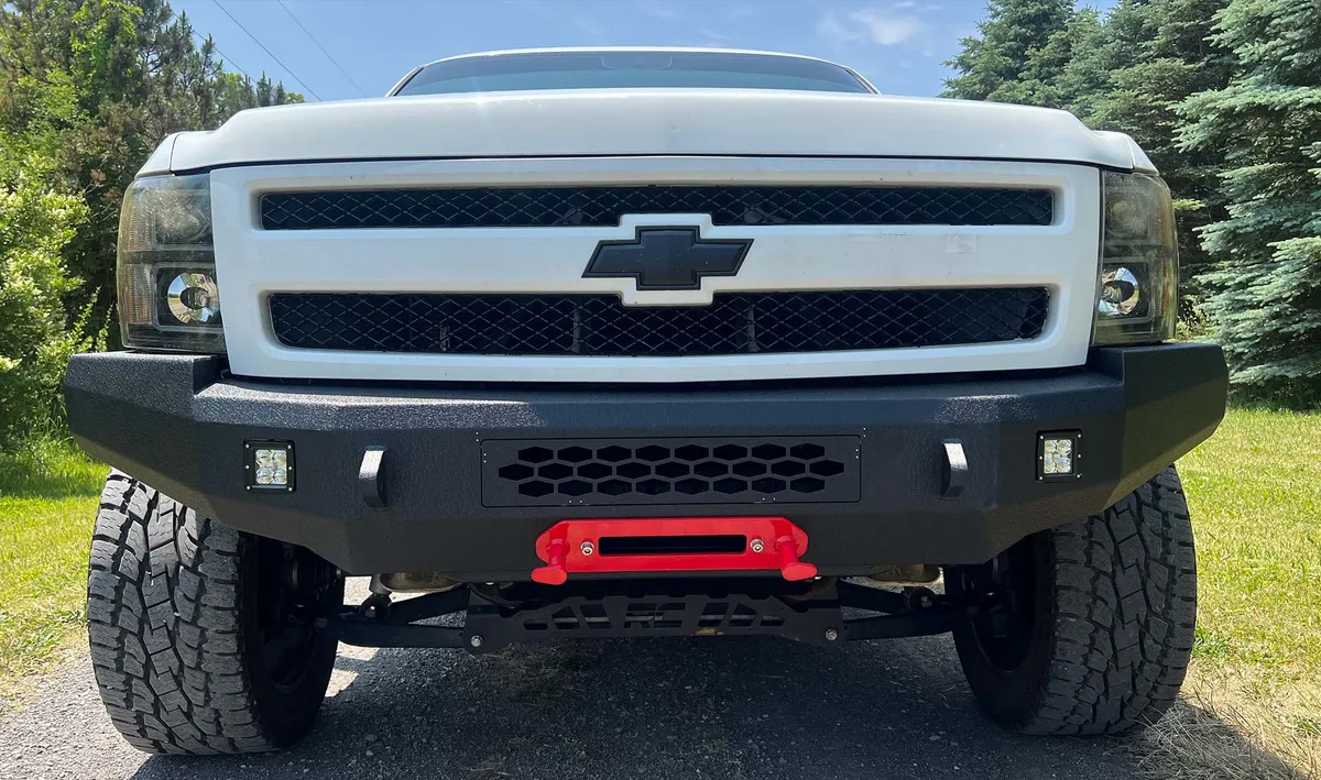 0713 Silverado 1500 Front Bumper Black Powder Coat Coldrolled Steel product image