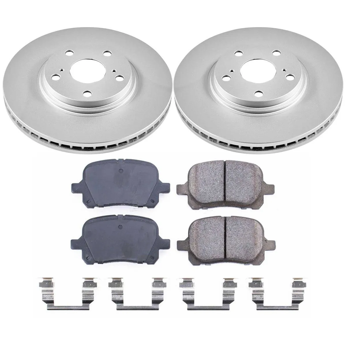 Z17 Geomet Coated Rotor Kit: Genuine Geomet Fully Coated Rotors; Ceramic Pads W/Hardware product image