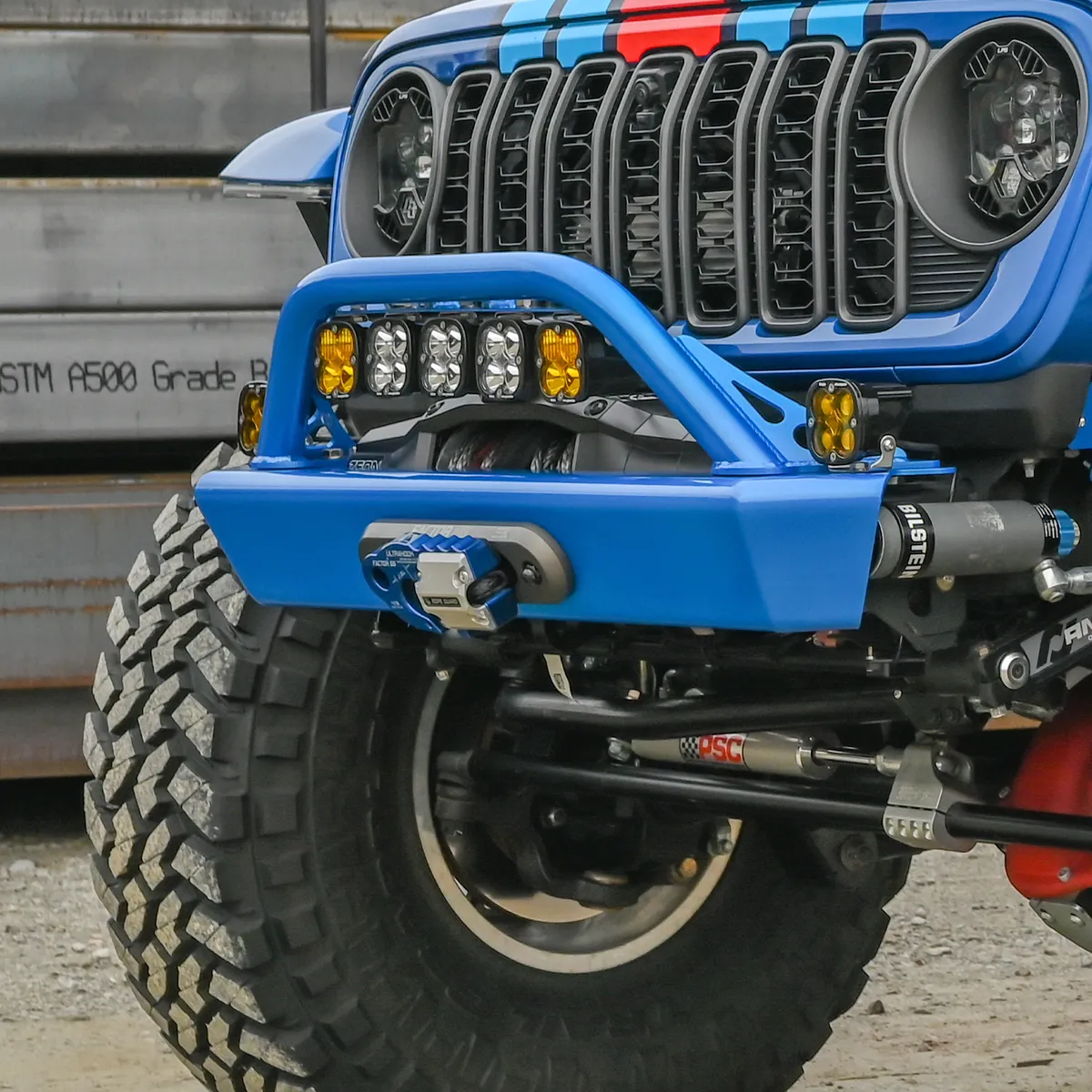 18c Wrangler Legacy Front Bumper With Hoop Raw product image