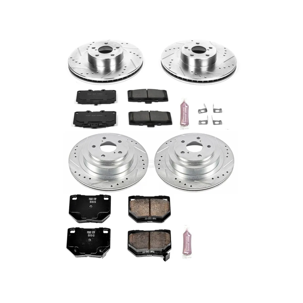 Z23 Evolution Sport Upgrade Kit: Drilled/Slotted Rotors; Carbon-Fiber Ceramic Pads W/Hardware product image