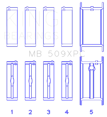 Main Bearing Set - Coated SBC w/400 Mains product image