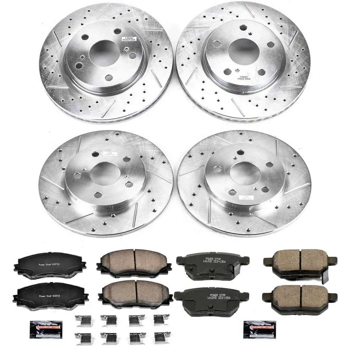 Z23 Evolution Sport Upgrade Kit: Drilled/Slotted Rotors; Carbon-Fiber Ceramic Pads W/Hardware product image