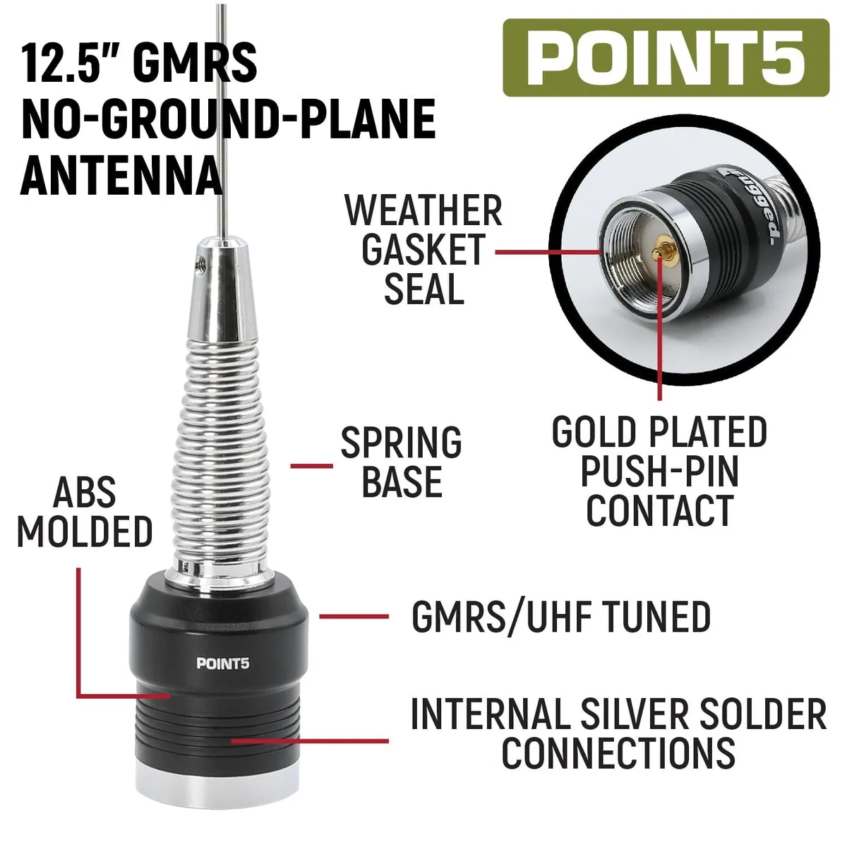 Radio Kit Plus - Rambler G4 High Power GMRS Mobile Radio Kit with External Speaker product image