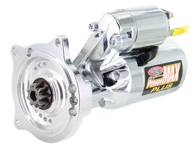 Power Master PowerMax Plus Starter; 12 Volt; Only 9 Tooth/10 PT; 14:1 Compression Ratio; Chrome Finish;
