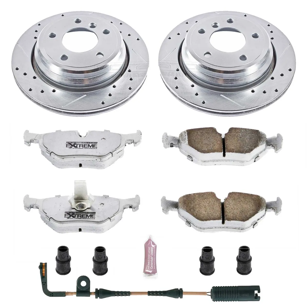 Z26 Street Warrior Upgrade Kit: Drilled/Slotted Rotors; Carbon-Fiber Ceramic Pads W/Hardware; Pad Sensors product image