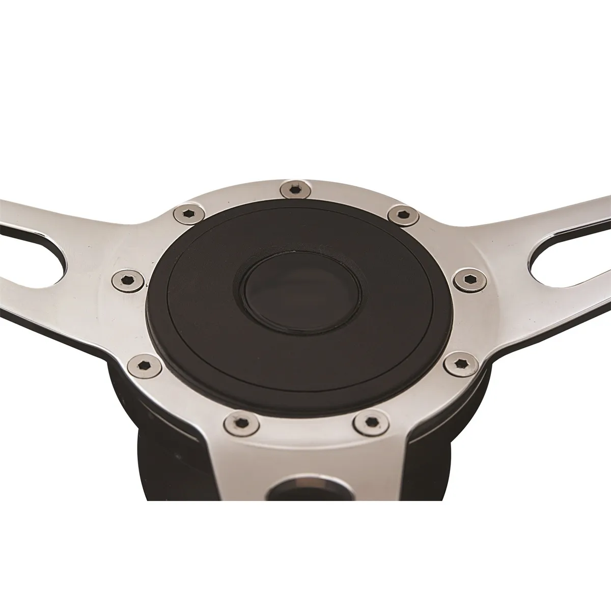 Horn Button; Fits w/MK4/9 Wheel Steering; Plastic; Single Contact; w/Lecarra Logo; Black; product image