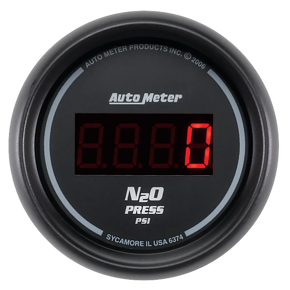 Gauge, Nitrous Pressure, 2 1/16", 1600psi, Digital, Black Dial w/ Red LED product image