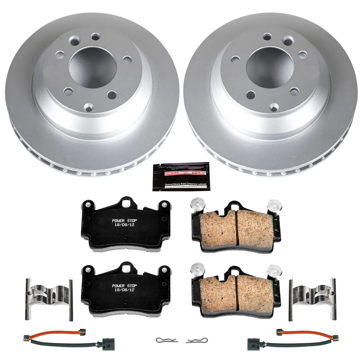 Z23 Sport Geomet Coated Rotor Kit For European Vehicles: Genuine Geomet Fully Coated Rotors; Carbon-Fiber Ceramic Pads W/Hardware; Pad Sensors product image