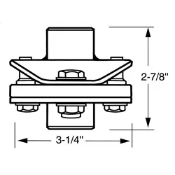 Borgeson - OEM Style Rag Joint - P/N: 055043 - OEM Rag joint style flexible steering coupler. Fits 18MM Double-D X 1 in.-48 Spline. product image