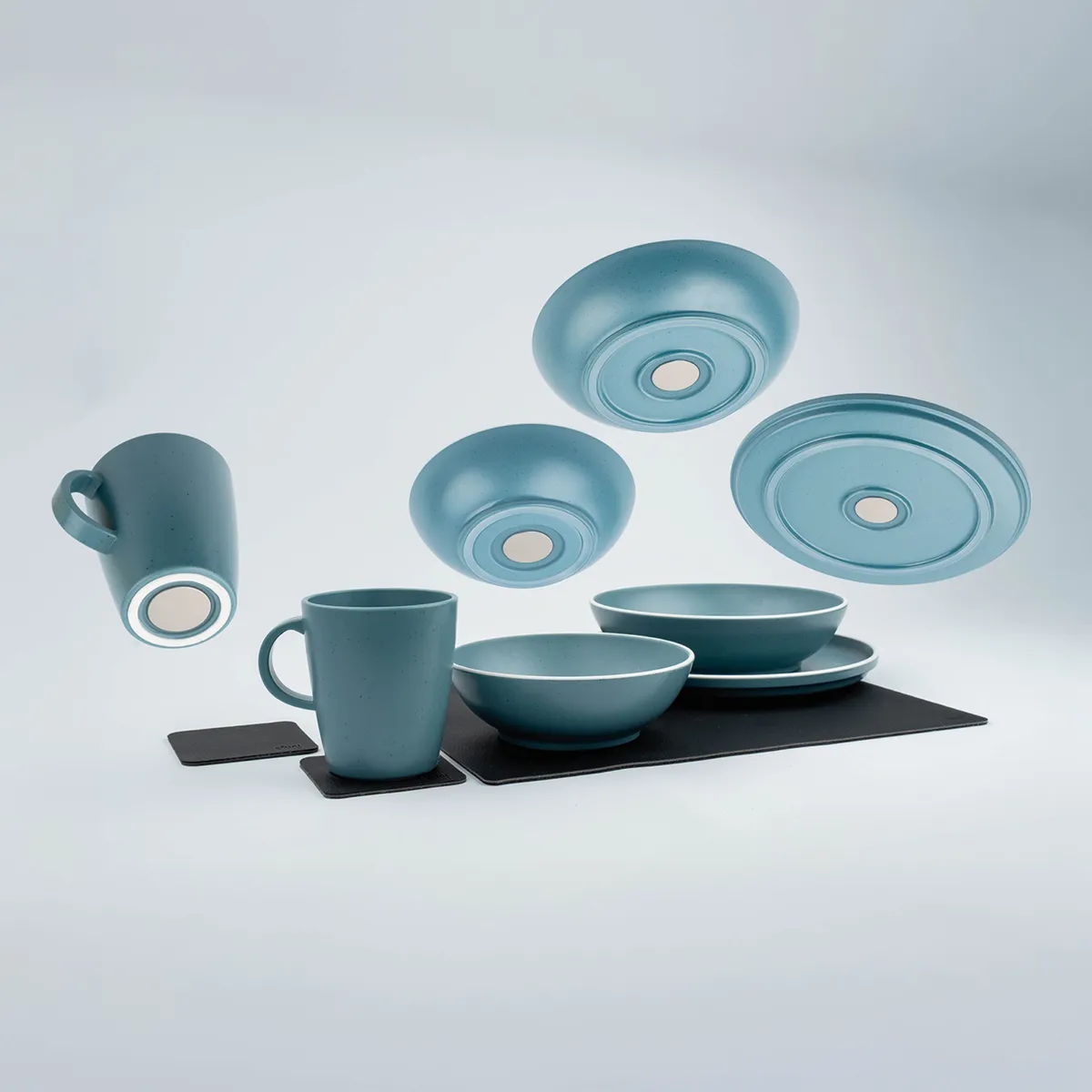 Magnetic Plastic Tableware Set DOLOMIT BLUE product image
