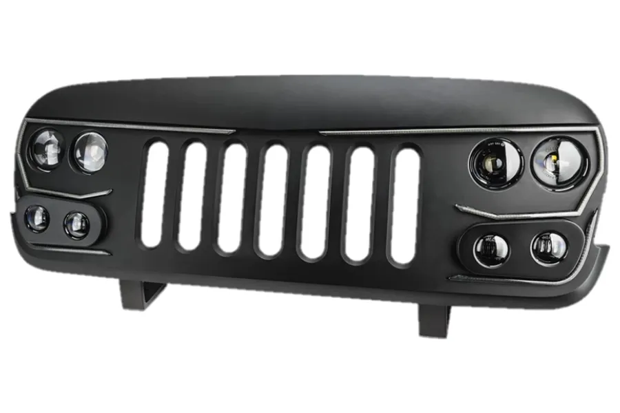 2007-2017 Jeep Wrangler JK Vector Pro Series II Full LED Grill - Integrated Headlights & DRL product image