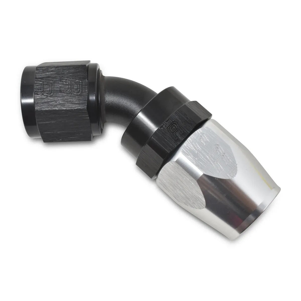 #6 45 Deg Hose Fitting Black/Silver product image