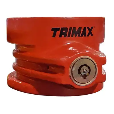 Trimax Heavy Duty Solid Steel 5th Wheel King Pin Trailer Lockred Powder Coat