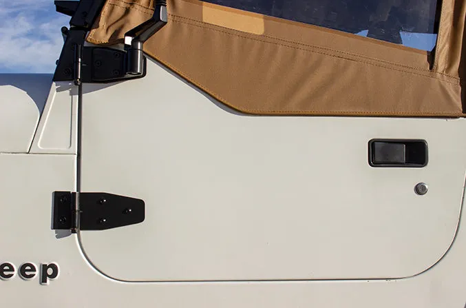 Jeep YJ Door Hinge Set 4 Pieces 87-95 Wrangler TJ Powdercoat Black Kentrol product image