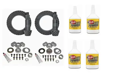 Yukon Gear and Axle Yukon D44 Front and Rear Ring and Pinion Kit w/ Gear Oil Package - JT/JL Rubicon