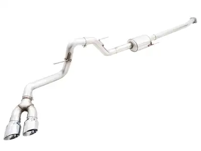 AWE Tuning AWE 0FG Dual Split Rear Exhaust for '21+ Ford F-150 - 5" Diamond Black Tips