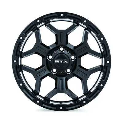 RTX Wheels Goliath 18x9 6x139.7 Et0 Cb106.1 Satin Black Milled Rivets