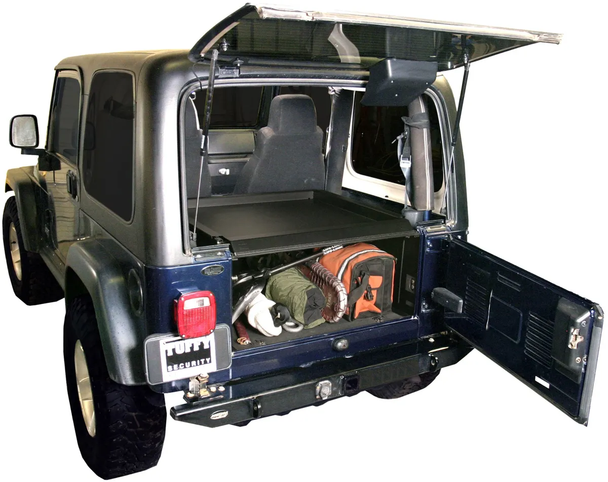Deluxe Cargo Enclosure - '87-95 Wrangler YJ / '97-06 Wrangler TJ (Black) product image