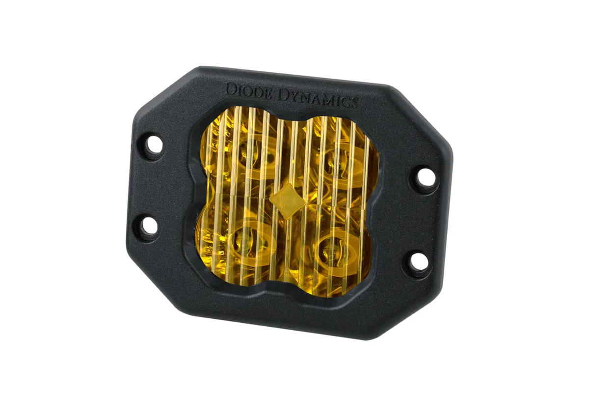 Diode Dynamics SS3 Yellow Sport Flush Mount LED Pod, SAE Driving - Amber product image