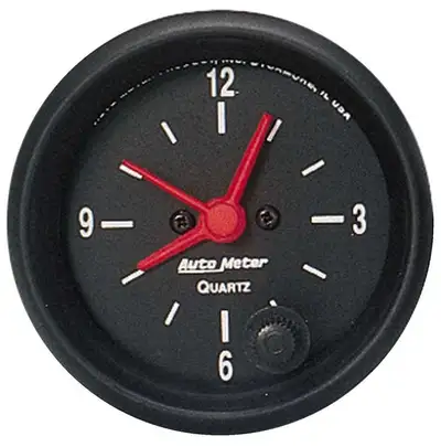 AutoMeter Gauge, Clock, 2 1/16", 12Hr, Analog, Z Series