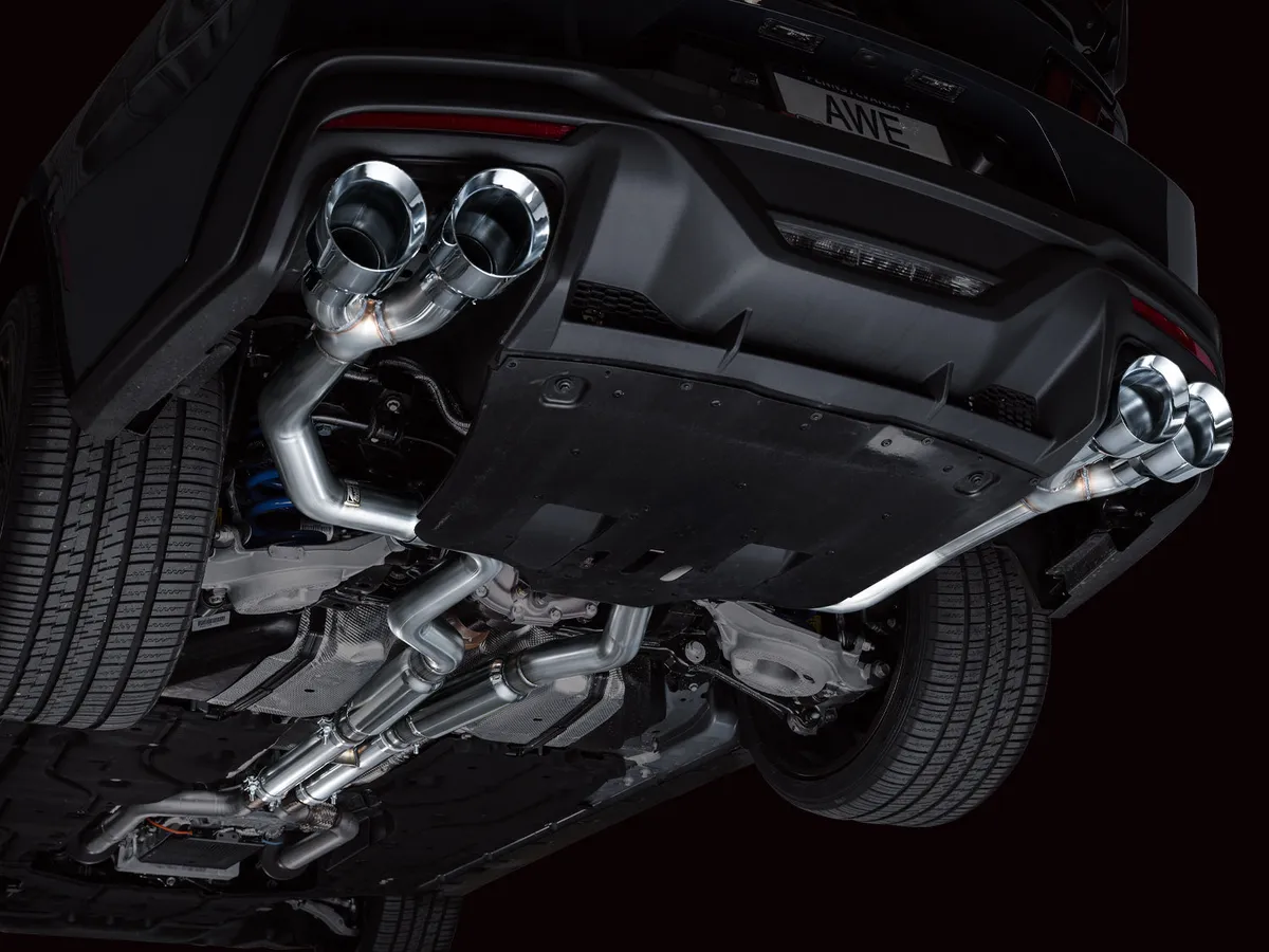 AWE SwitchPath™ Exhaust for S650 Ford Mustang Dark Horse - Quad Diamond Black Tips product image