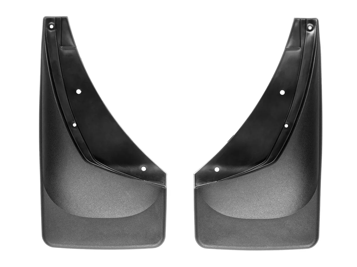 1999 - 2007 Chevrolet Silverado Black No Drill MudFlaps without Flares / 2000 - 2006 Chevrolet Suburban Black No Drill MudFlaps without Flares / 1999 - 2007 GMC Sierra Black No Drill MudFlaps without Flares product image
