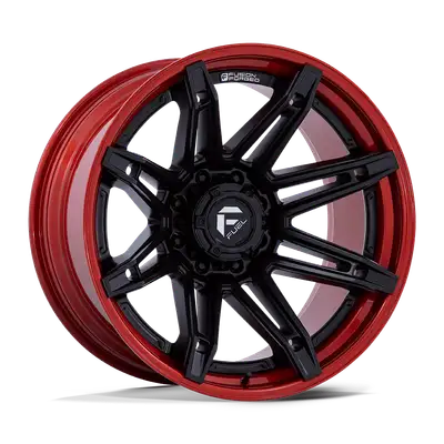 KMC Wheels Fuel Wheels | Brawl | Matte Black w/ Candy Red Lip