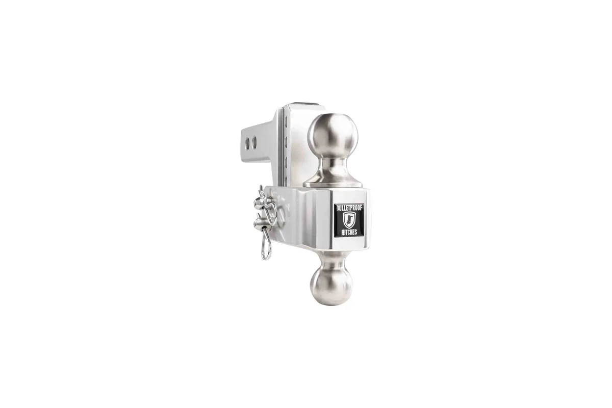 2.0" Aluminum Medium Duty Hitch 2" Drop/Rise w/ Stainless Steel Dual Ball product image